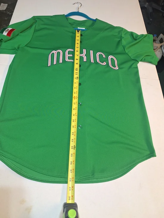 Majestic Mexico Green Baseball Jersey - Picture 6 of 8